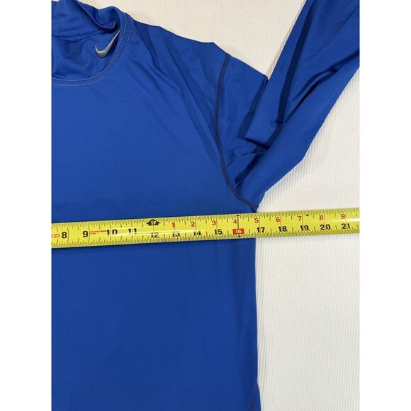 Nike Pro Combat Dri-Fit Compression Mock Neck Shirt Mens Large Blue - Picture 5 of 6